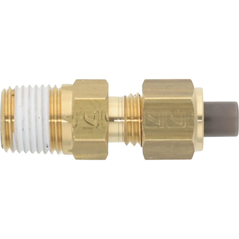 潤工社　黄銅製継手（インチ系列）　ニップル　９．５３×６．９９ｍｍ　　ＰＴ１／８　ＰＮ－３／８－Ｐ＿