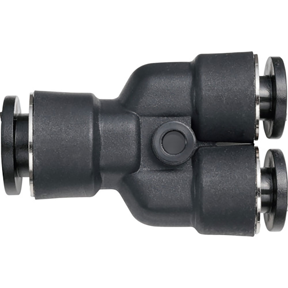 潤工社　ワンタッチ継手Ｍシリーズ　異径ユニオンＹ　１０ｍｍ－８ｍｍ　　ＰＹＡＭ－１０－８－ＰＭ＿