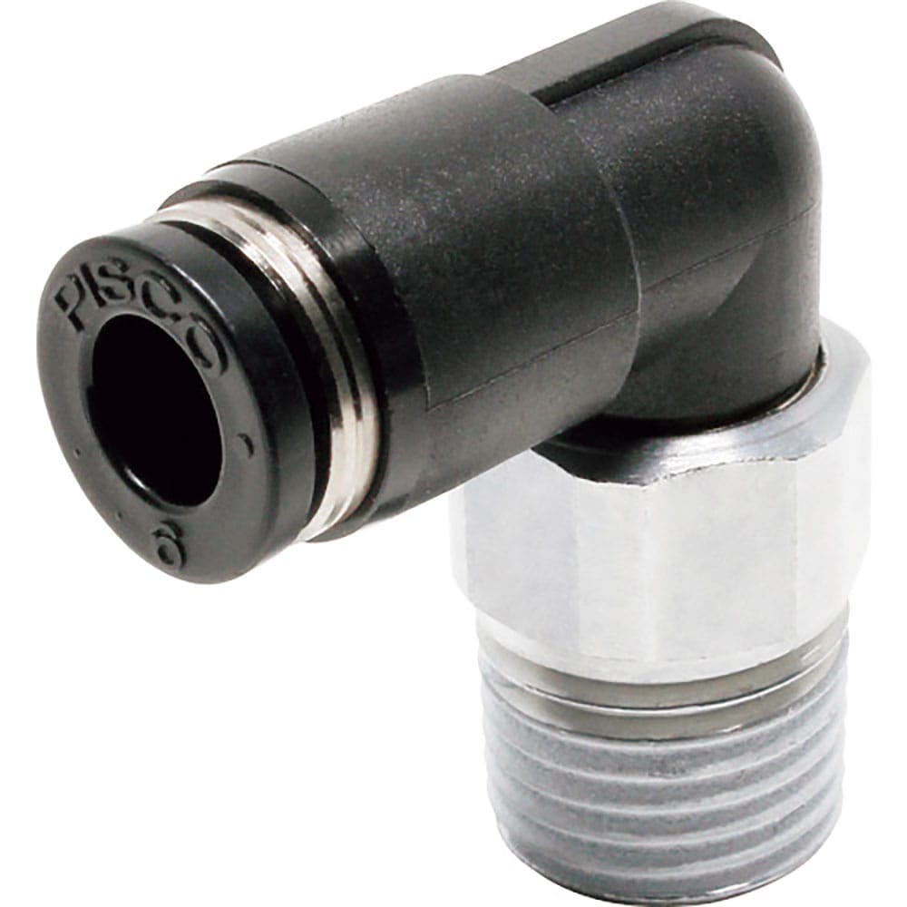 ＰＩＳＣＯ　ロータリジョイント　エルボチューブ６ネジＲ１／４　ＲＬ６－０２＿