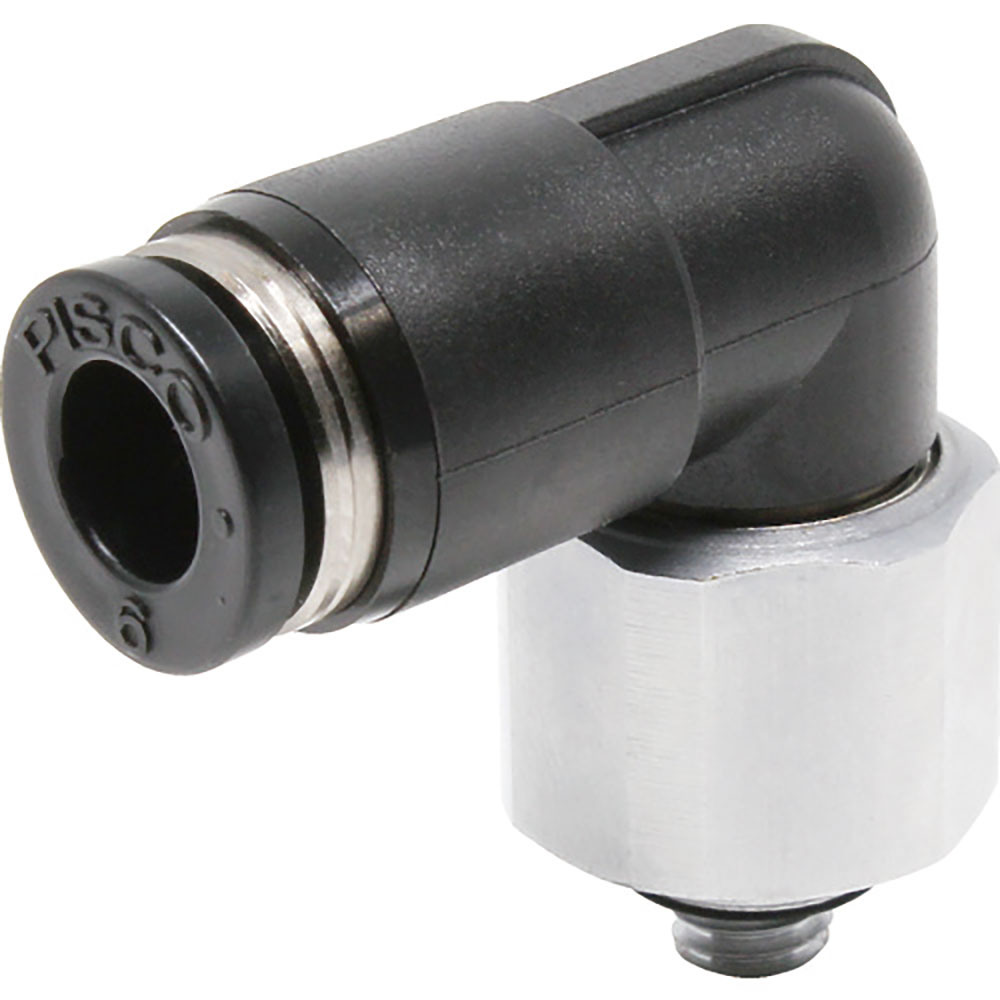 ＰＩＳＣＯ　ロータリジョイント　エルボチューブ６ネジＭ５Ｘ０８　ＲＬ６－Ｍ５＿