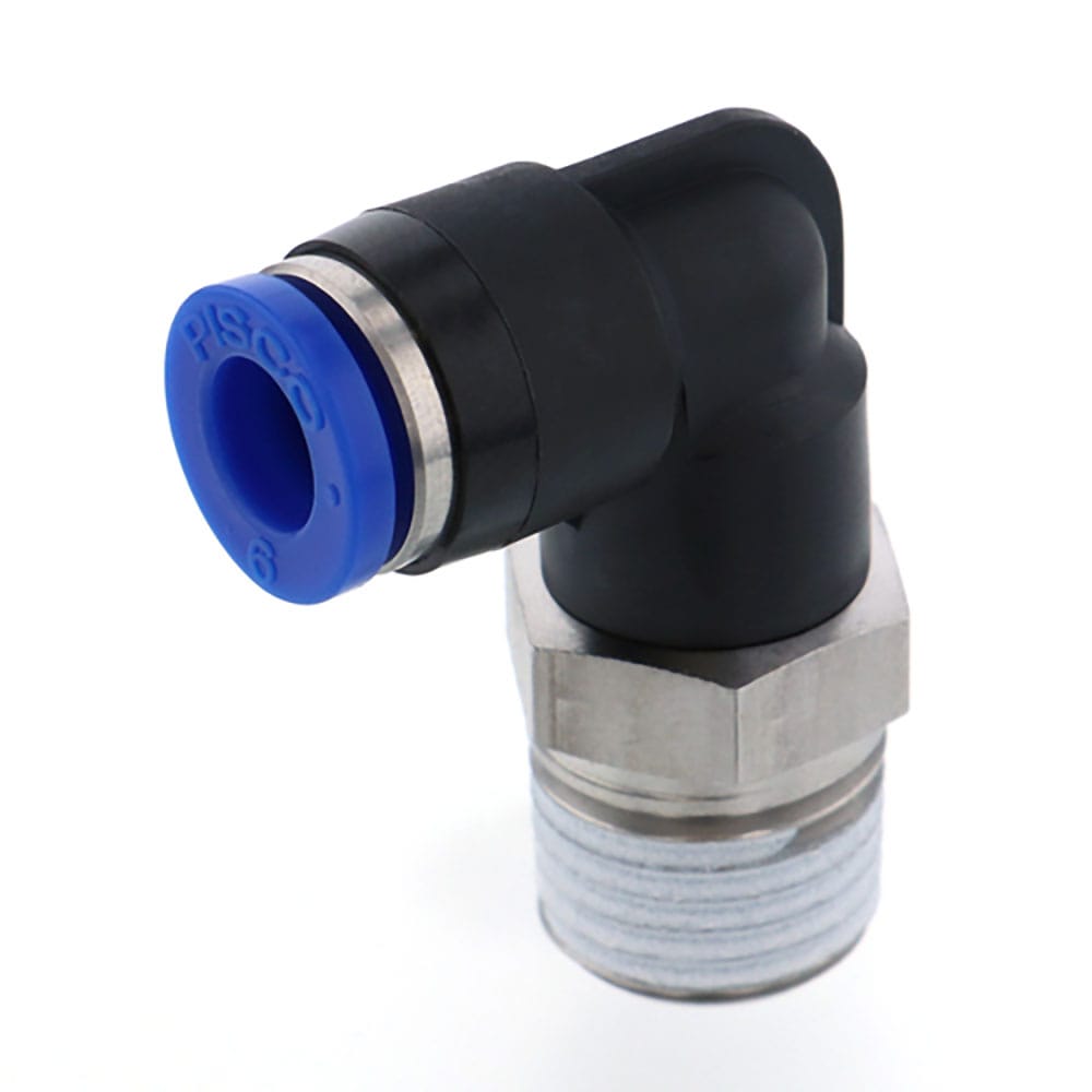 ＰＩＳＣＯ　耐腐蝕性ＳＵＳ３０３相当継手　エルボチューブ６ネジＲ１／４　ＳＰＬ６－０２＿