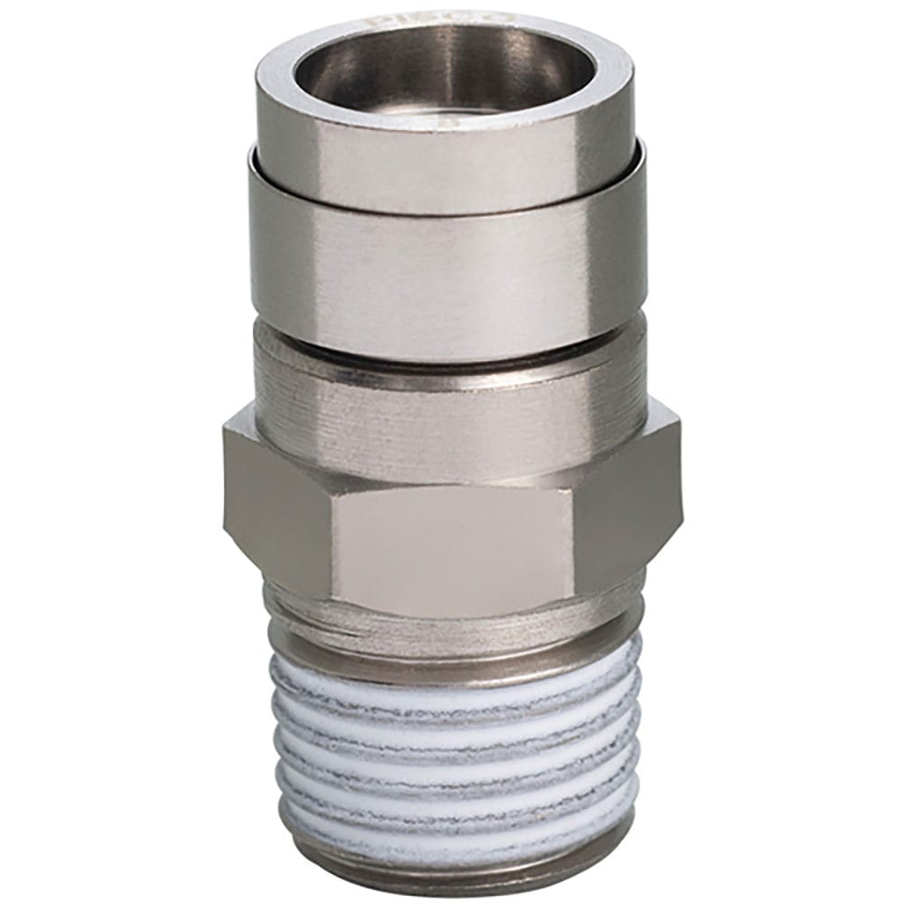 ＰＩＳＣＯ　チューブフィッティング　ブラスストレート　チューブ１０　ネジＲ１／８　ゴムＨＮＢＲ　Ｋ＿