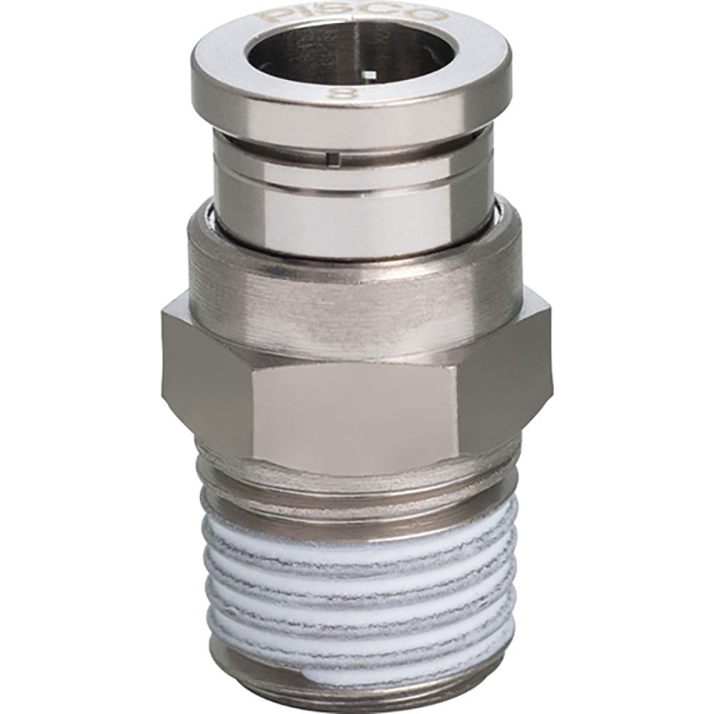 ＰＩＳＣＯ　チューブフィッティング　ブラスストレート　チューブ１０　ネジＲ１／２　ゴムＨＮＢＲ　カ＿