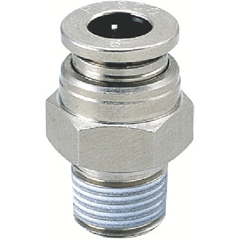 ＰＩＳＣＯ　チューブフィッティングブラスストレート　チューブ８ネジＲ１／８ゴムＦＫＭカバー無　ＫＣ＿