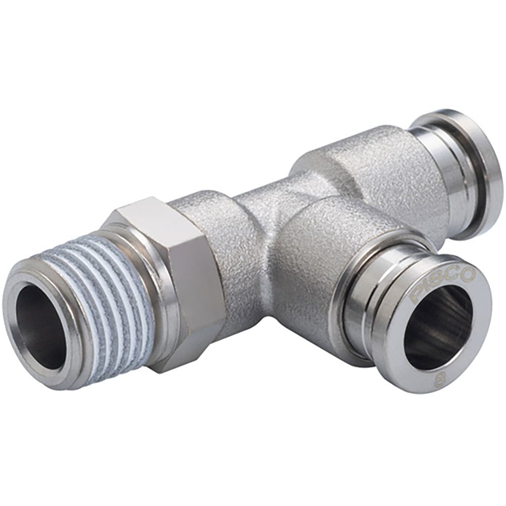 ＰＩＳＣＯ　チューブフィッティング　ブラスブランチティ　チューブ６　ネジＲ１／８　ゴムＨＮＢＲ　カ＿