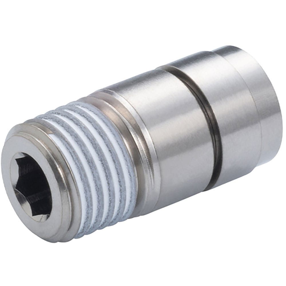 ＰＩＳＣＯ　チューブフィッティング　ブラス六角穴付ストレート　チューブ６　ネジＲ１／４　ゴムＨＮＢ＿