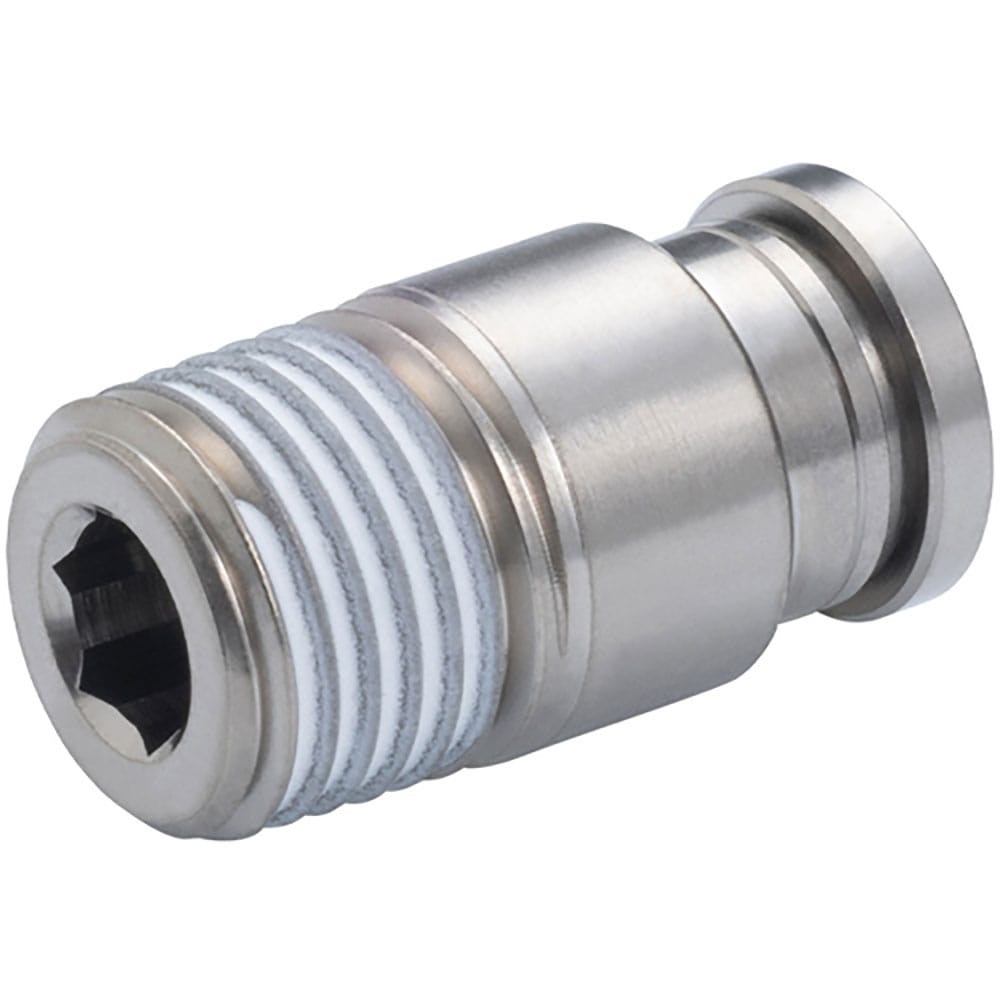 ＰＩＳＣＯ　チューブフィッティング　ブラス六角穴付ストレート　チューブ６　ネジＲ３／８　ゴムＨＮＢ＿