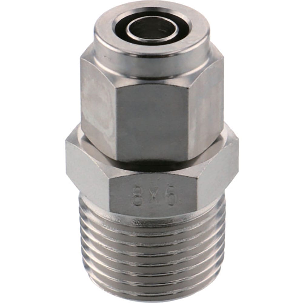 ＰＩＳＣＯ　ＳＵＳ３１６締付継手　ストレートチューブ０８６０ねじＲ３／８　ＮＳＣ０８６０－０３＿