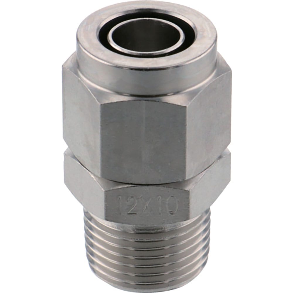 ＰＩＳＣＯ　ＳＵＳ３１６締付継手　ストレートチューブ１２１０ねじＲ３／８　ＮＳＣ１２１０－０３＿