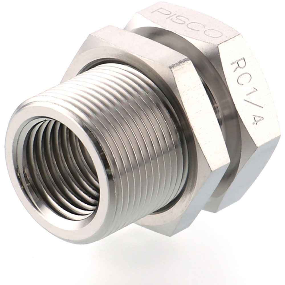 ＰＩＳＣＯ　ＳＵＳ３１６締付継手　隔壁ソケット　接続口径Ｒｃ１／４　ＮＳＭＦＦ０２＿