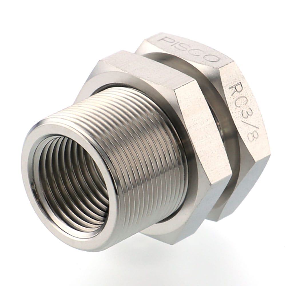 ＰＩＳＣＯ　ＳＵＳ３１６締付継手　隔壁ソケット　接続口径Ｒｃ３／８　ＮＳＭＦＦ０３＿