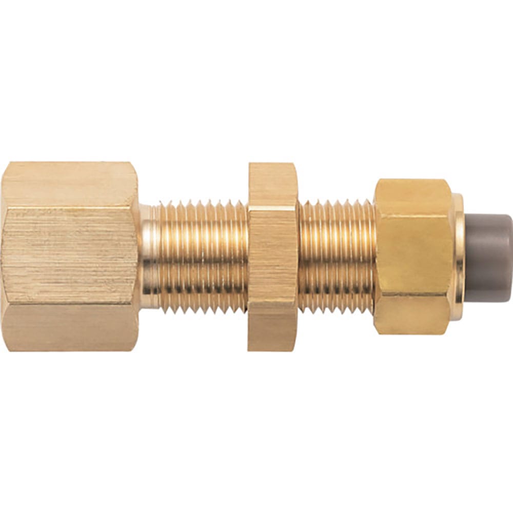 潤工社　黄銅製継手（ミリ系列）　隔壁メスユニオン　４×２．５ｍｍ　Ｒｃ１／８　ＰＮＦ－４Ｘ２．５－＿