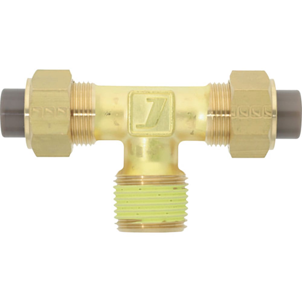 潤工社　黄銅製継手（ミリ系列）　テー　１２×８ｍｍ　　ＰＴ３／８　ＰＴＡ－１２Ｘ８－ＰＴ３／８－Ｂ＿