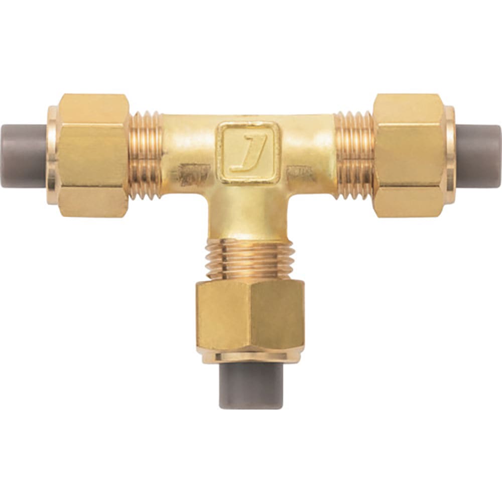 潤工社　黄銅製継手（ミリ系列）　ユニオンテー　８×６ｍｍ　ＰＴＵ－８Ｘ６－ＢＳ＿