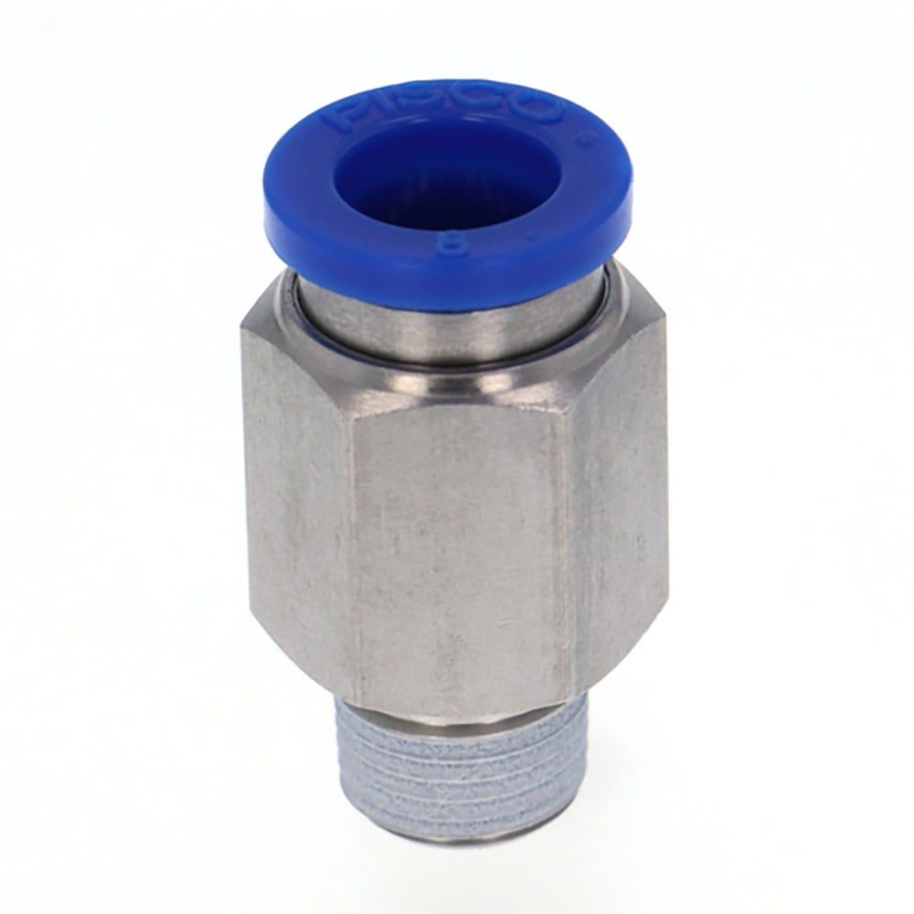 ＰＩＳＣＯ　耐腐蝕性ＳＵＳ３０３相当継手　ストレートチューブ８ネジＲ１／８　ＳＰＣ８－０１＿