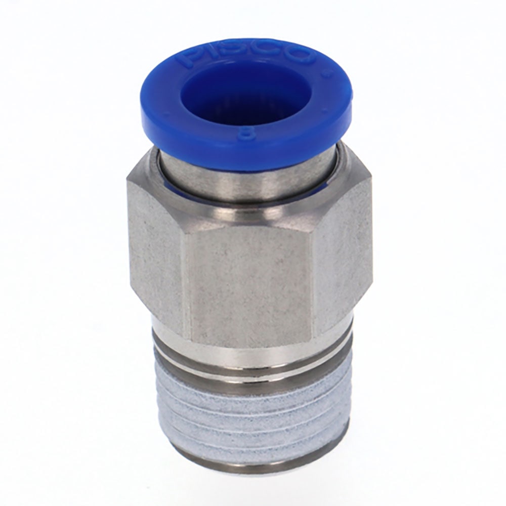 ＰＩＳＣＯ　耐腐蝕性ＳＵＳ３０３相当継手　ストレートチューブ８ネジＲ１／４　ＳＰＣ８－０２＿