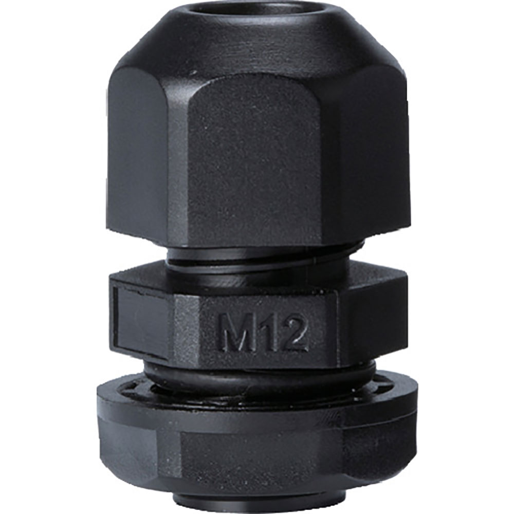 タカチ　Ｍネジケーブルグランド　低価格タイプ　ブラック　ＲＭ１２Ｓ－７Ｂ＿