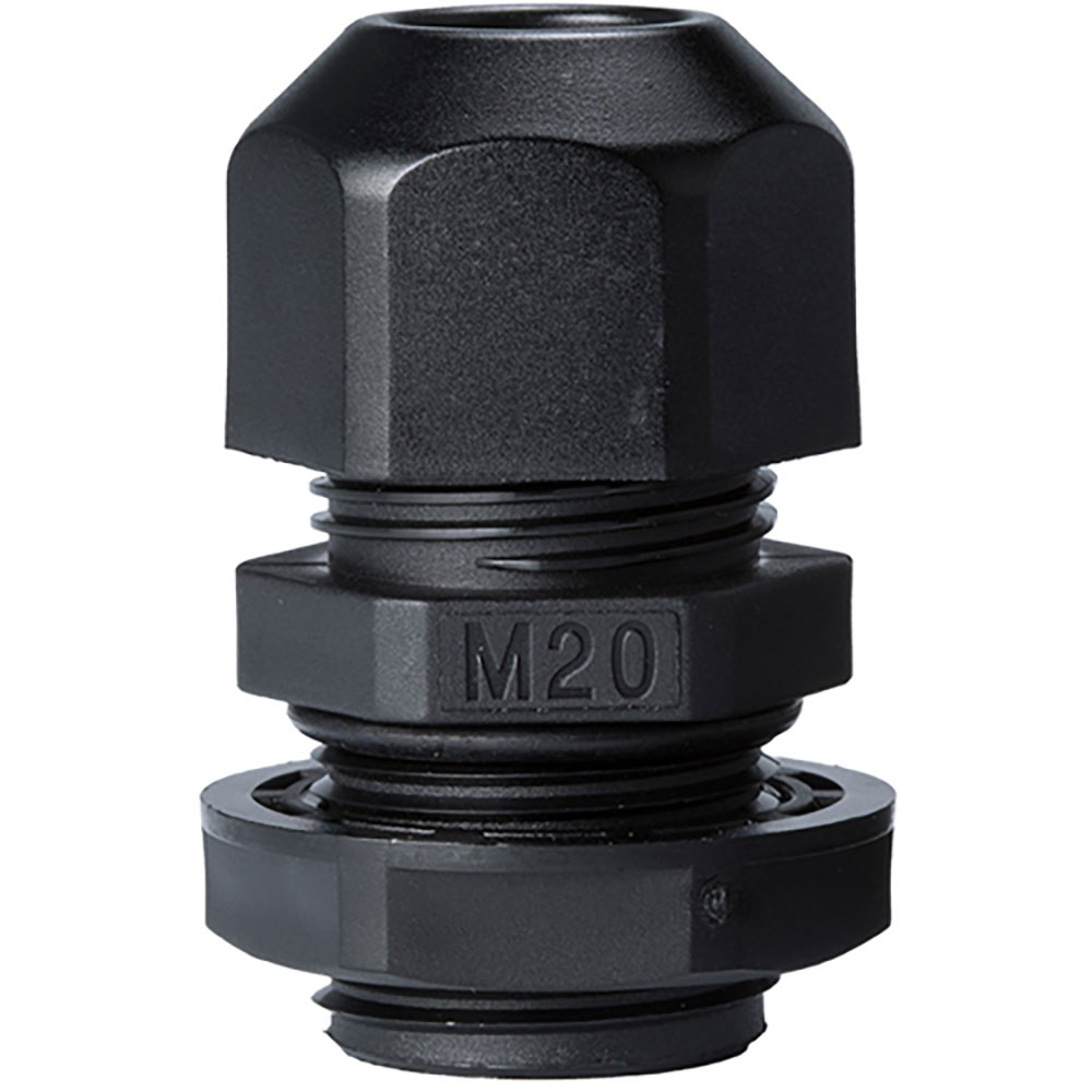 タカチ　Ｍネジケーブルグランド　低価格タイプ　ブラック　ＲＭ２０Ｌ－１２Ｂ＿