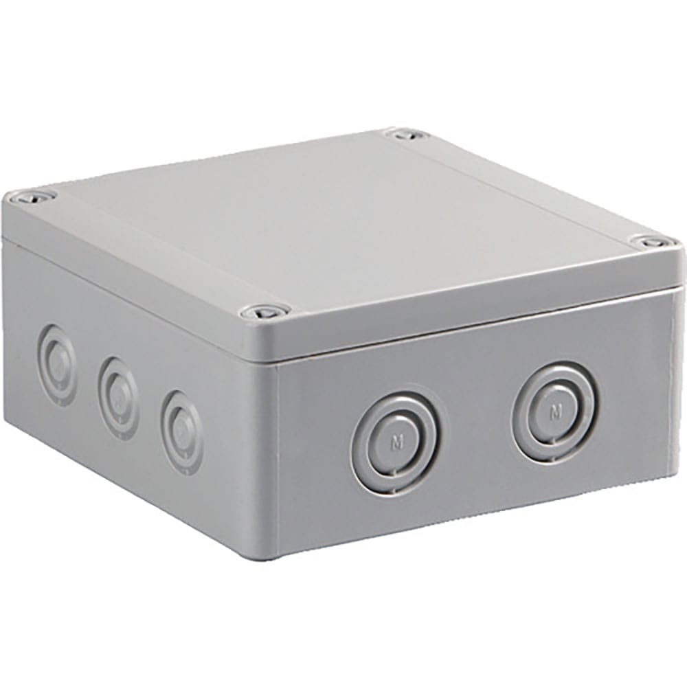 タカチ　ノックアウト付防水・防塵ボックス　ホワイトグレー　１２５×１２５×６０　ＳＰＣＭ１３１３０＿