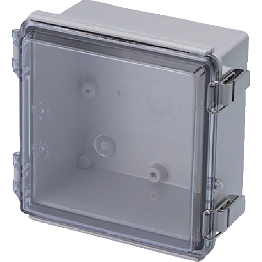 タカチ　防水・防塵ボックス　透明／ホワイトグレー　１５０×１５０×９０　ＢＣＡＰ１５１５０９Ｔ＿