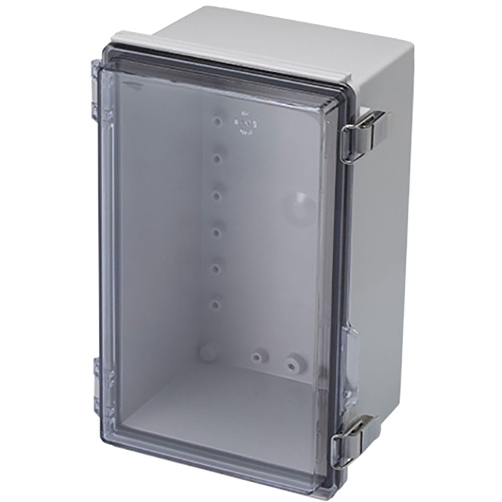 タカチ　防水・防塵ボックス　透明／ホワイトグレー　１６０×２６０×１３０　ＢＣＡＰ１６２６１３Ｔ＿