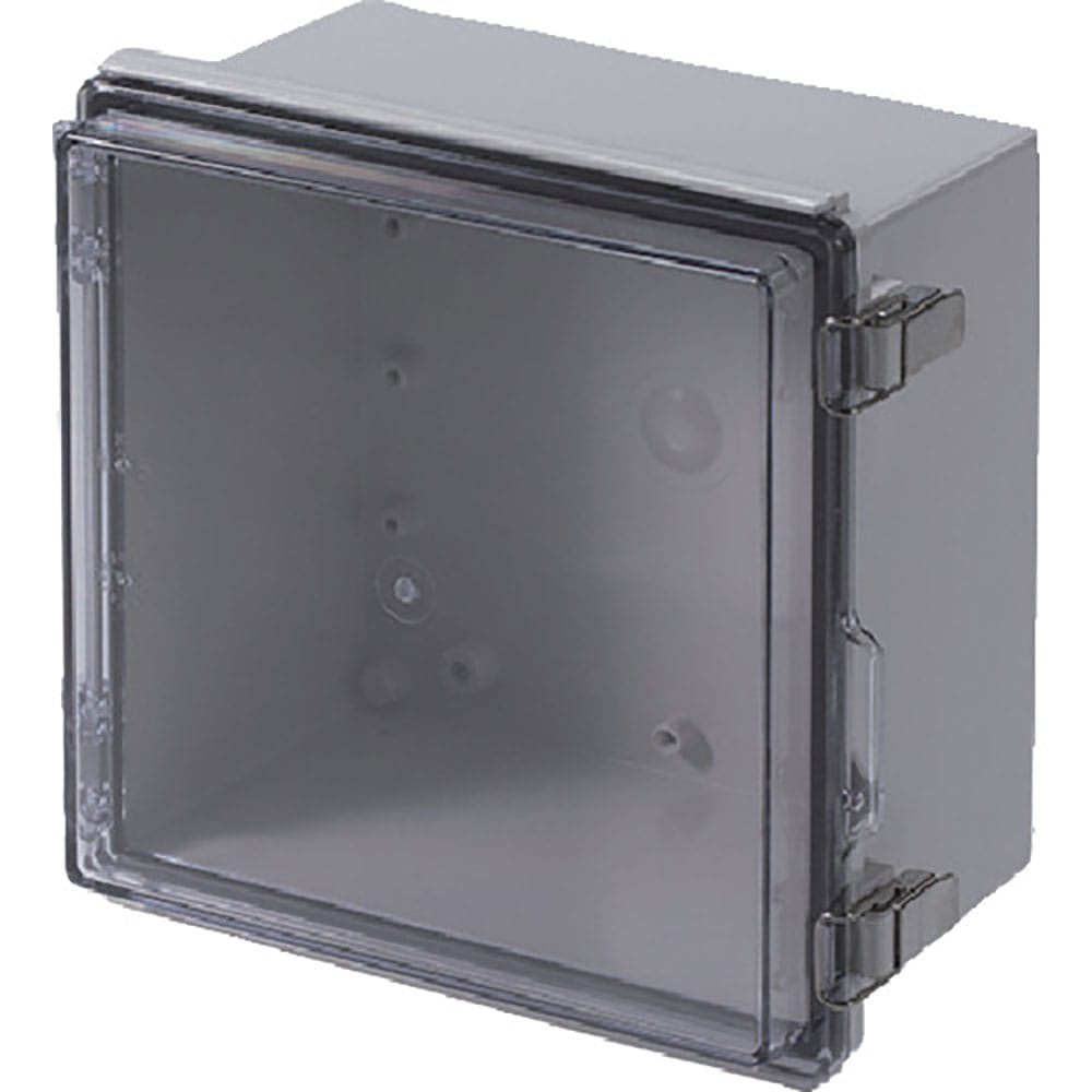 タカチ　防水・防塵ボックス　透明／ホワイトグレー　２１０×２１０×１３０　ＢＣＡＰ２１２１１３Ｔ＿