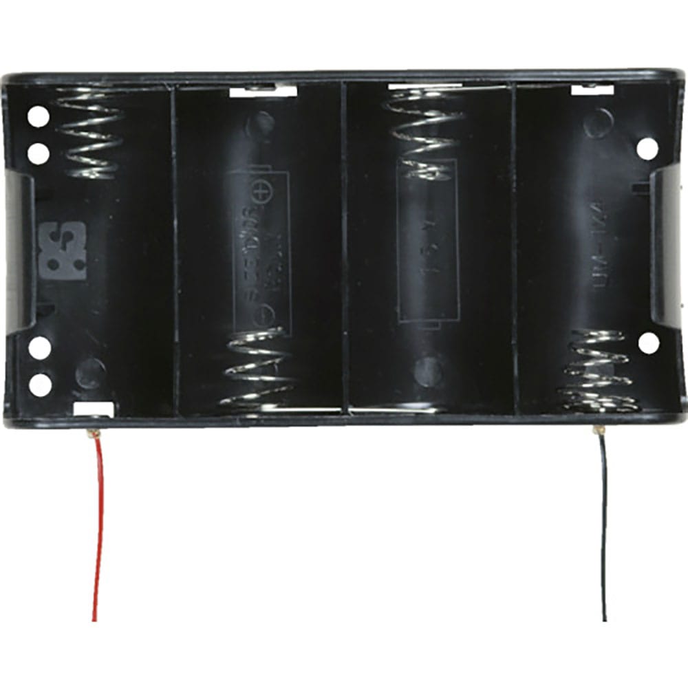 タカチ　リード線付電池ホルダー　単１×４　ＳＮ１－４＿