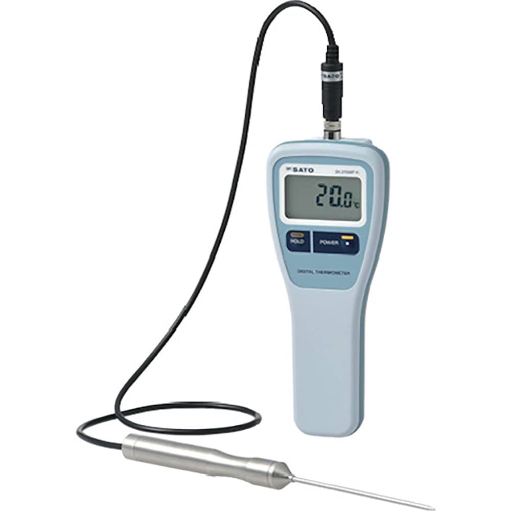 佐藤　防水型デジタル温度計ＳＫ－２７０ＷＰ－Ｋ（Ｓ２７０ＷＰ－０１センサ付き）フック穴なし（８０７＿