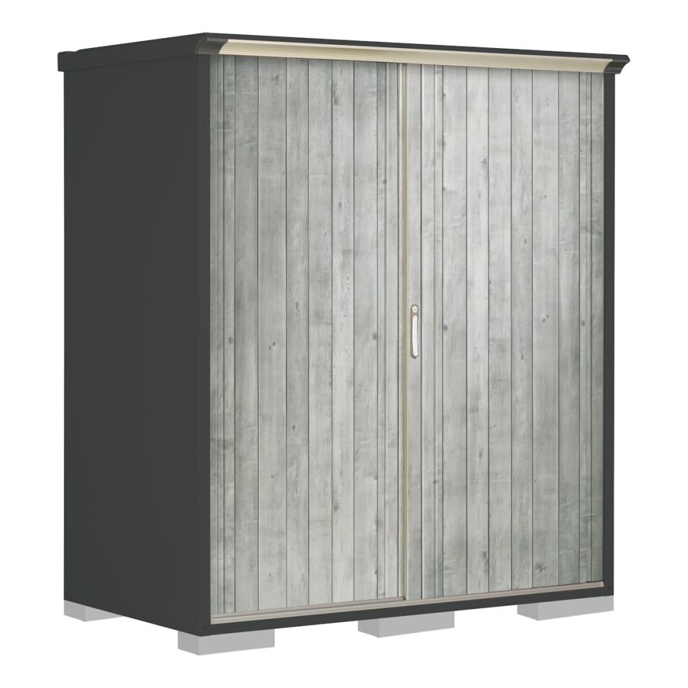 タクボ物置　ペインタ　（ＧＰ）　本体アイボリーブラック　間口１７０×奥行９０×高さ１９０ｍｍ　全面棚タイプ　ＳＤメタル　ＰＹ－１７９ＡＦＥ１