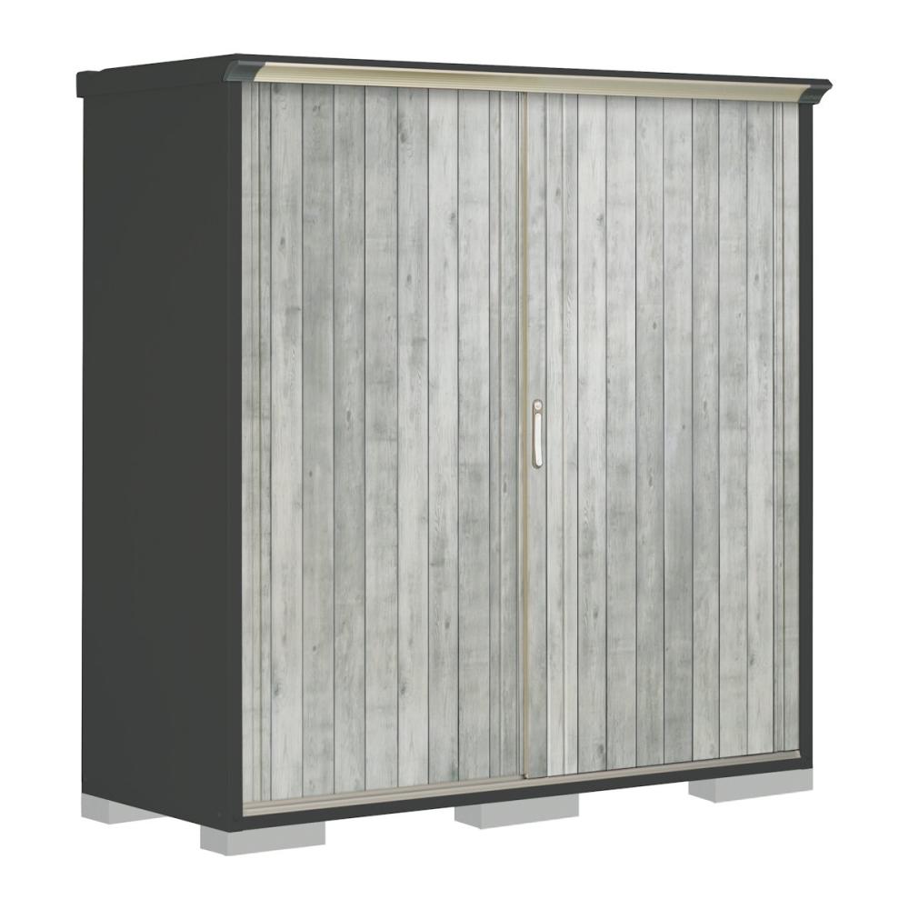 タクボ物置　ペインタ　（ＧＰ）　本体アイボリーブラック　間口１８８×奥行７５×高さ１９０ｍｍ　全面棚タイプ　ＳＤメタル　ＰＹ－１９７ＡＦＥ１