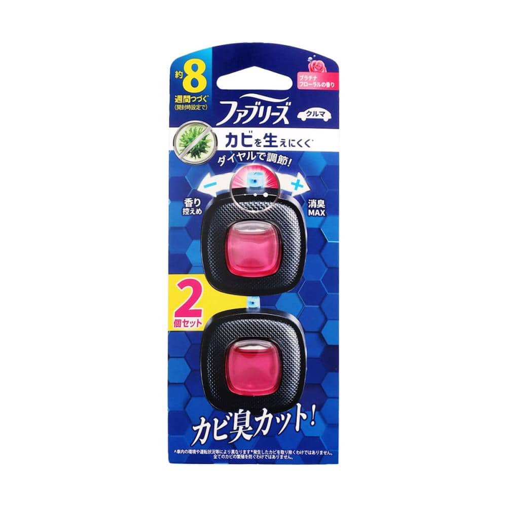 Ｐ＆Ｇ　芳香剤　ファブリーズ　イージークリップ　防カビエキスパート　車用　プラチナフローラル　２個入り