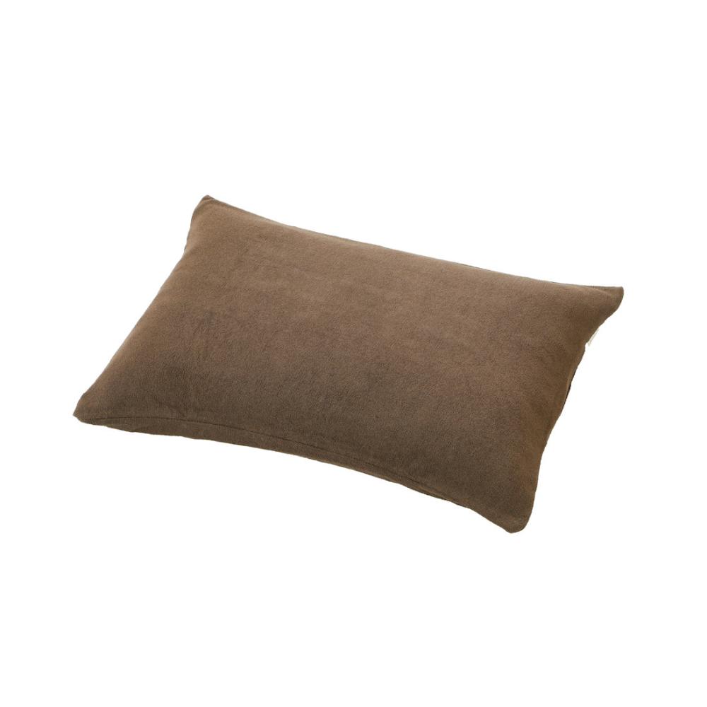 アテーナライフ　４大消臭ガバっと開いてのびのびフィット　綿パイル枕カバー　標準　ブラウン