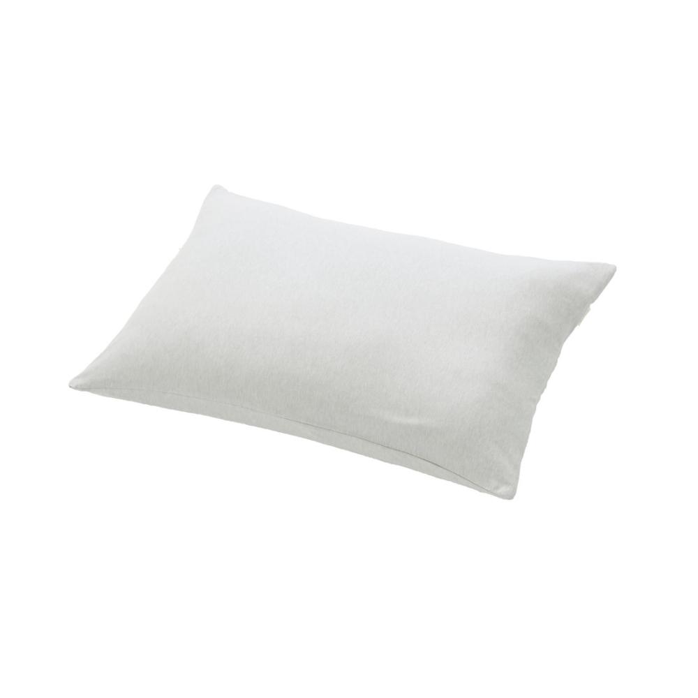 アテーナライフ　４大消臭ガバっと開いてのびのびフィット　綿ニット枕カバー　標準　グレー