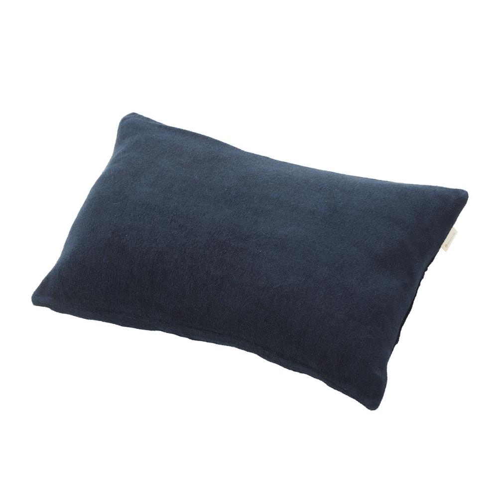 アテーナライフ　ガバっと開いてのびのびフィット　綿パイル枕カバー　ミニ　ネイビー