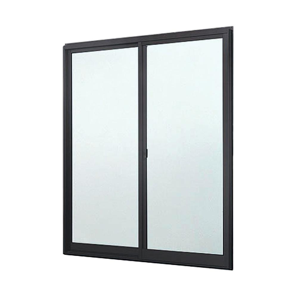 ＬＩＸＩＬ　トステム　引違い窓　アトモス２　幅１６９０×高さ１１７０ｍｍ　型ガラス　４ｍｍ　枠色：ブラック　１６５１１　Ｆ４