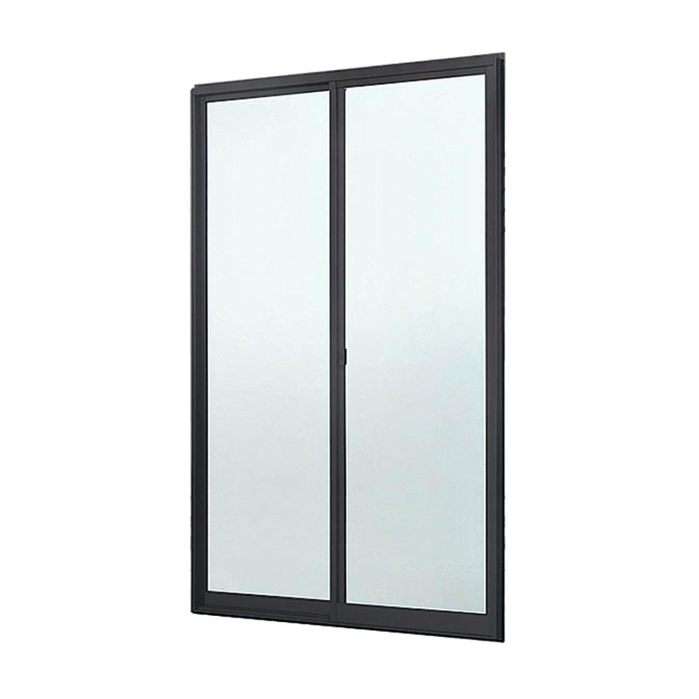 ＬＩＸＩＬ　トステム　引違いテラス　アトモス２　幅１６９０×高さ２０３０ｍｍ　型ガラス　４ｍｍ　枠色：ブラック　１６５２０　Ｆ４