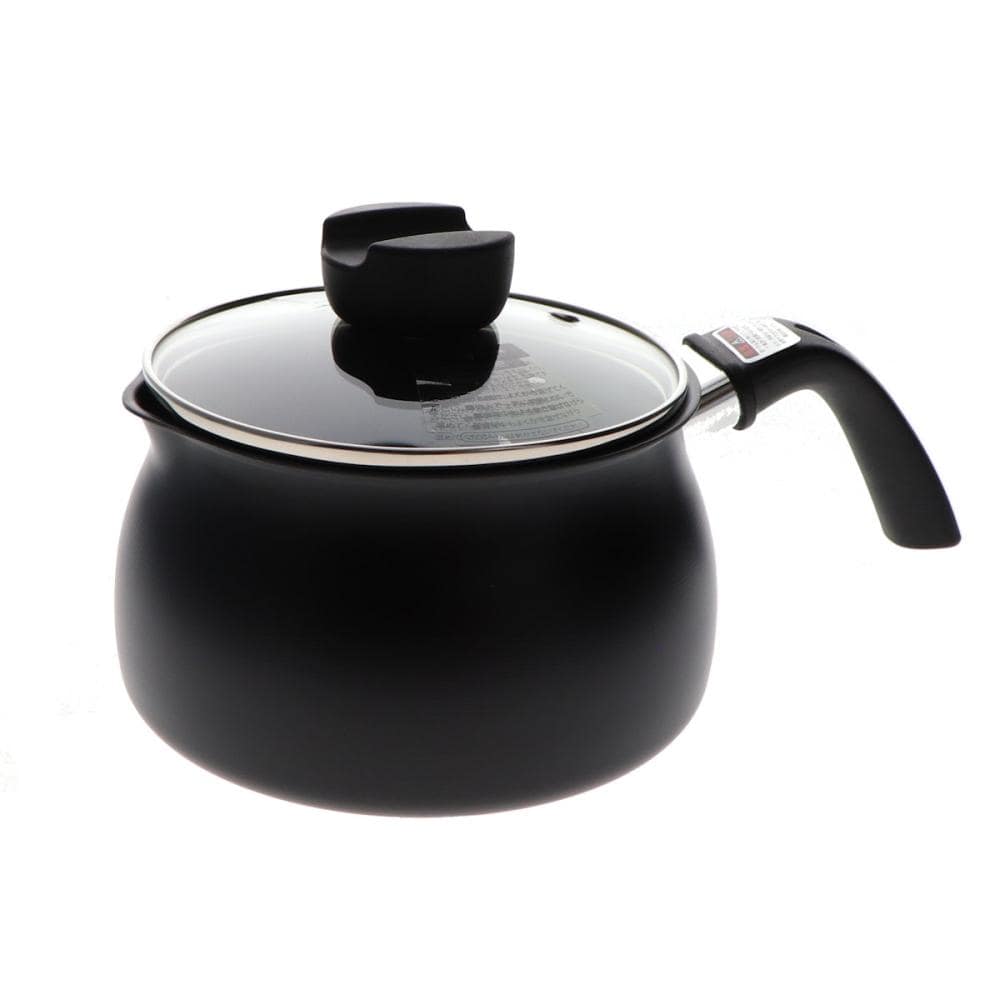 アテーナライフ　ふっ素加工マルチポット　ＩＨ対応　ブラック　１．８Ｌ