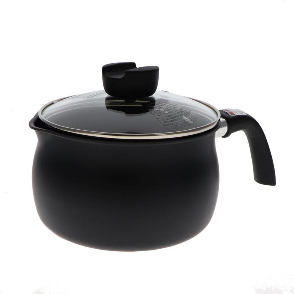 アテーナライフ　ふっ素加工マルチポット　ＩＨ対応　ブラック　２．２Ｌ