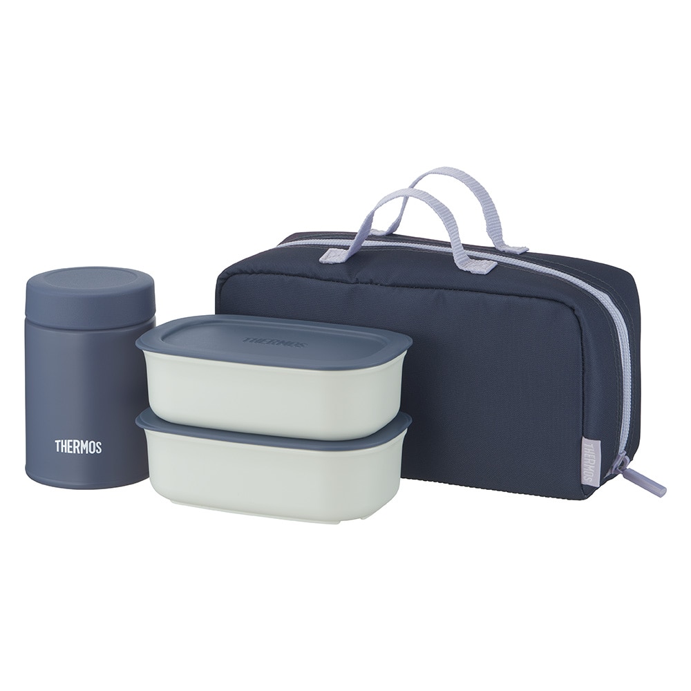 サーモス　真空断熱スープランチセット　グレーネイビー　８００ｍＬ　ＪＥＨ－８００　ＧＮＶ
