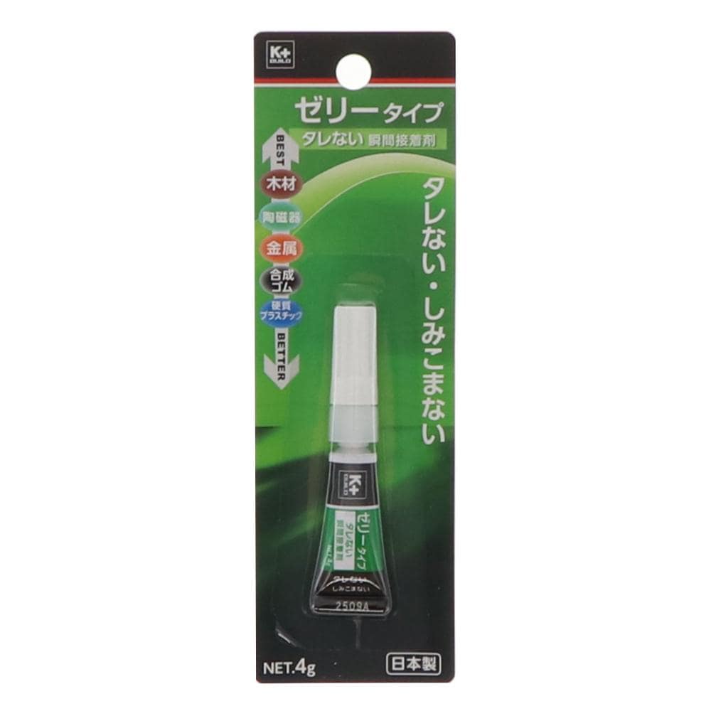 Ｋ＋ＢＵＩＬＤ　タレない瞬間接着剤　ゼリータイプ　４ｇ