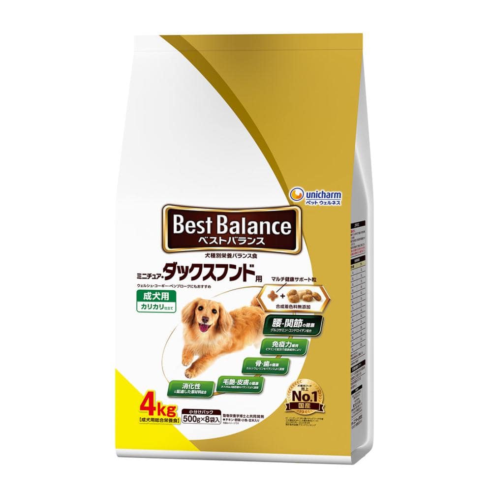 ベストバランス　カリカリ仕立て　ミニチュアダックスフンド用　成犬　４ｋｇ