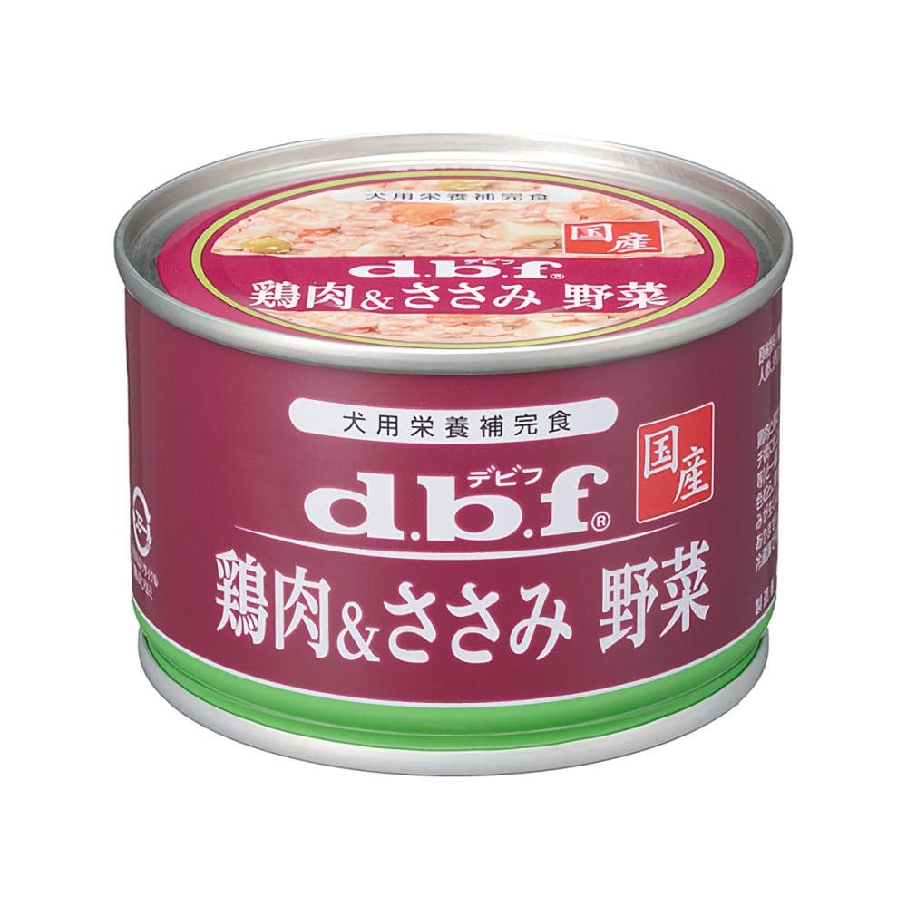 ｄｂｆ　デビフ缶　鶏肉＆ささみ　野菜　１５０ｇ