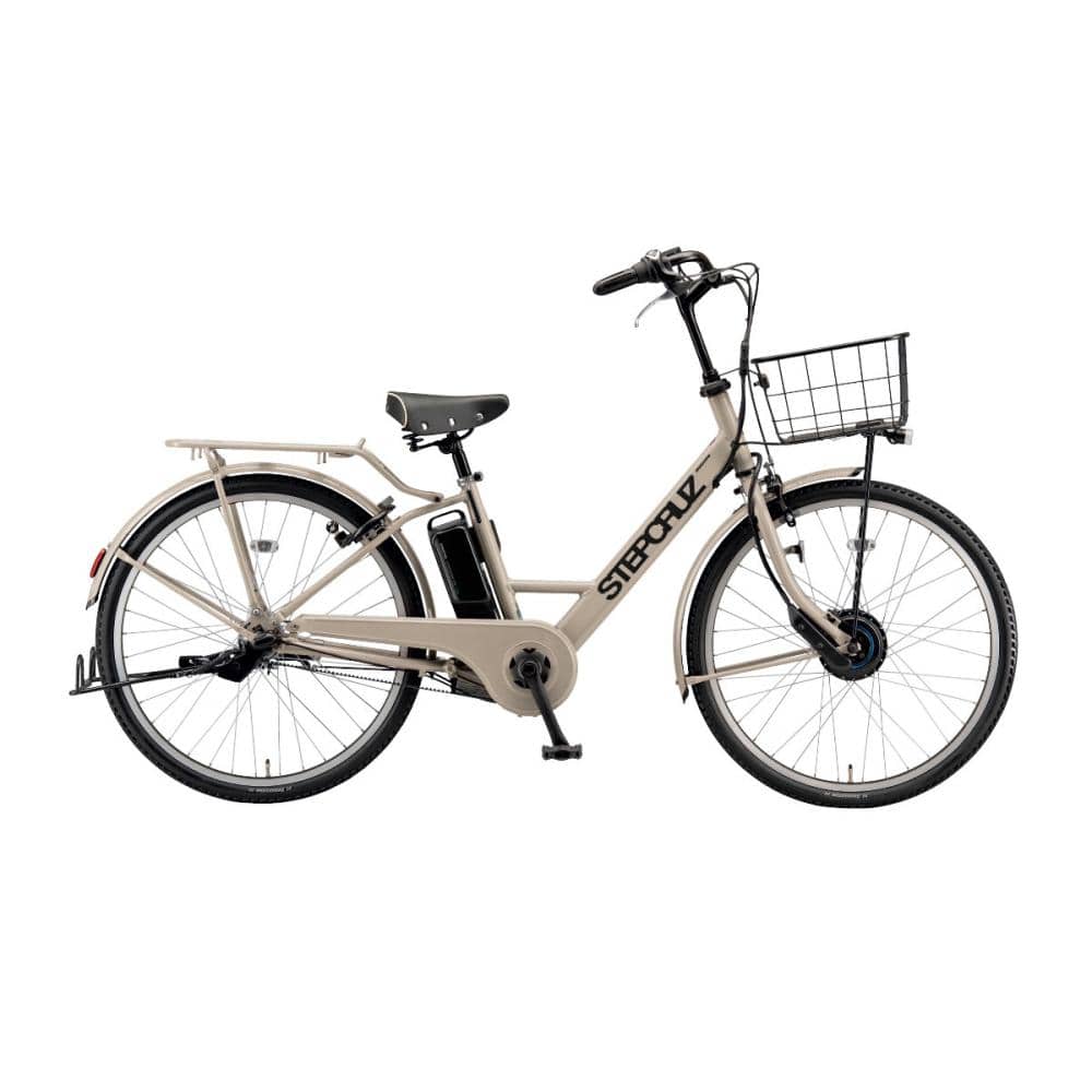 ブリヂストン　電動アシスト自転車　ステップクルーズｅ　２６インチ　レトログレージュ　ＳＴ６Ｂ４５
