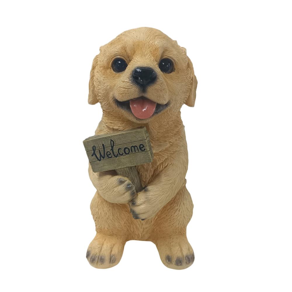Ｂｒｅｅｚｙ　Ｇｒｅｅｎ　ガーデンオブジェ　ＷＥＬＣＯＭＥ　イヌ　Ｓ