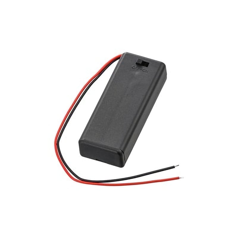 オーム電機　電池ケース　単４×２コ用　スイッチ・カバー付