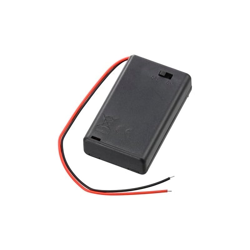 オーム電機　電池ケース　単４×３コ用　スイッチ・カバー付