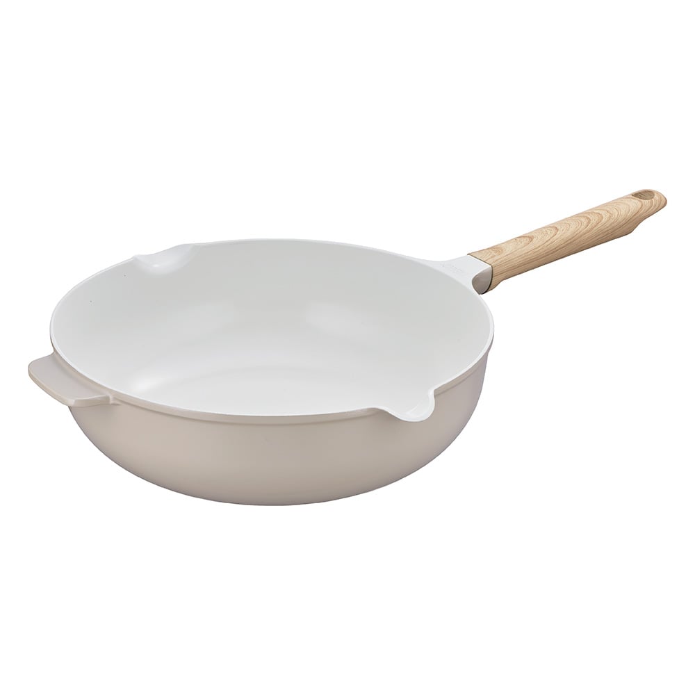 サーモス　セラプロテクトシリーズ　ＩＨ対応　フライパン　２８ｃｍ　深型グレージュ　ＫＦＯ－０２８Ｗ　ＧＧ