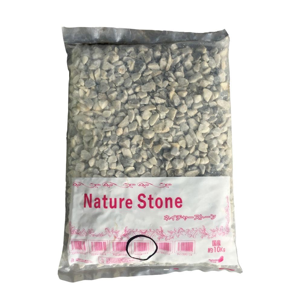 ネイチャーストーン　アッシュホワイト大　約１４～２０ｍｍ　１０ｋｇ