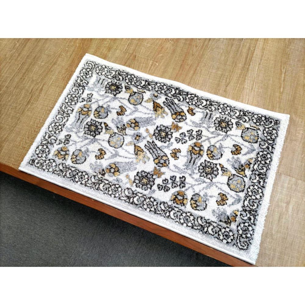 イケヒコ　玄関マット　ラーレ　グレー　５０×８０ｃｍ