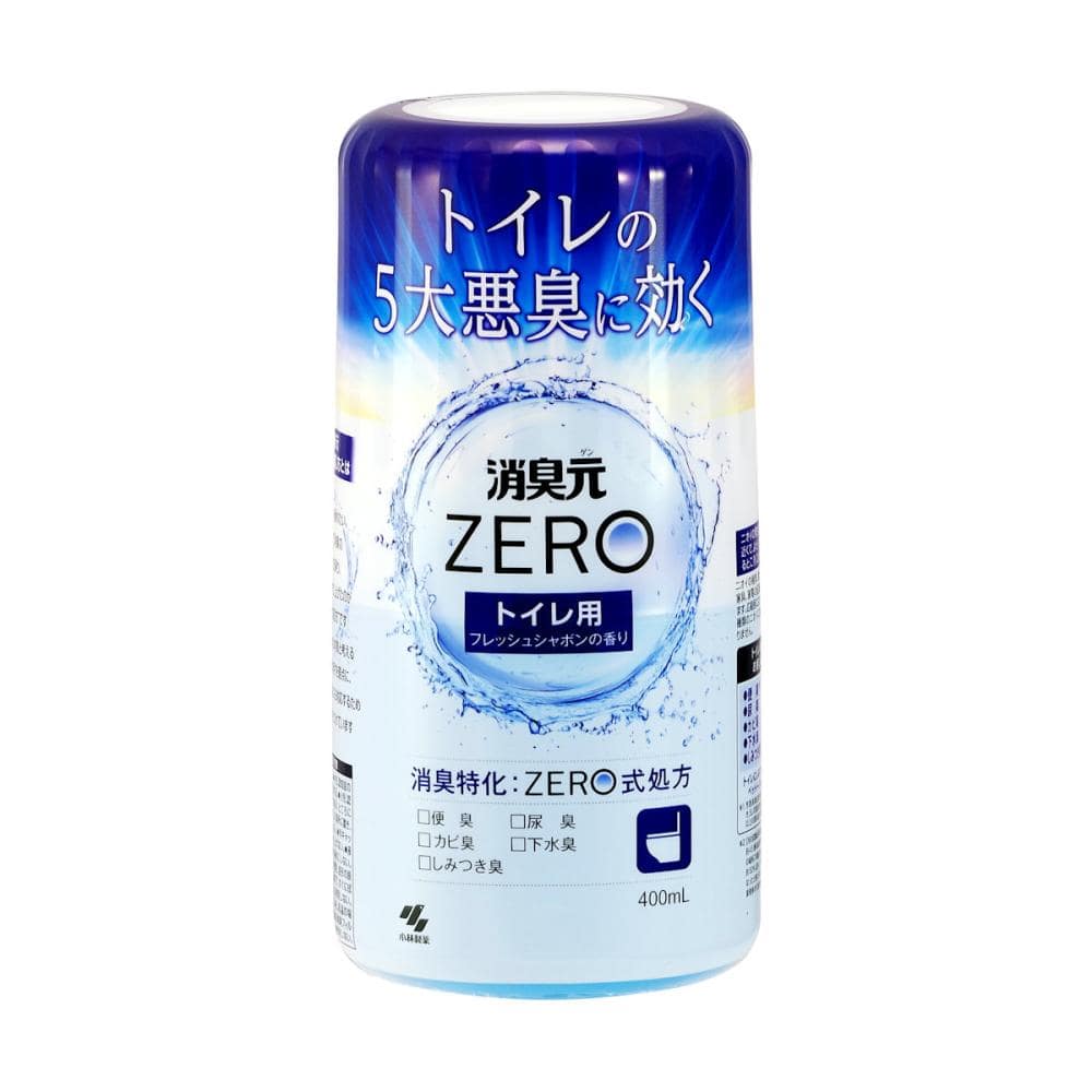 小林製薬　消臭元　ＺＥＲＯ　トイレ用　シャボンの香り　４００ｍＬ